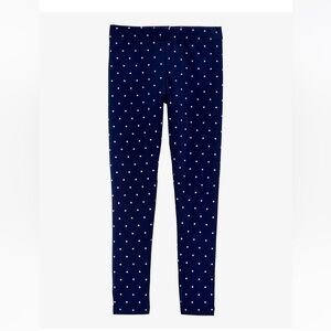 Carter's NWT Girls Size 12 Navy Leggings with White Polka Dots